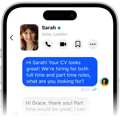 Chat to
applicants