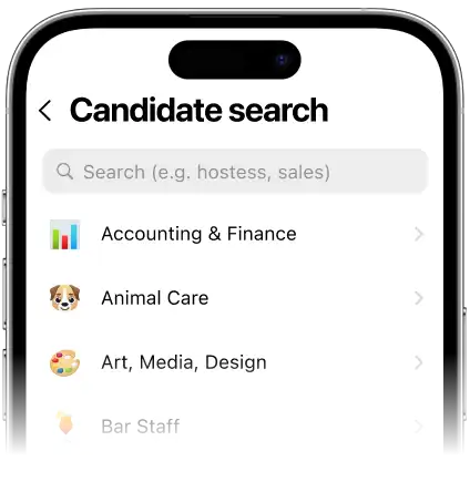 Find extra talent
using candidate search